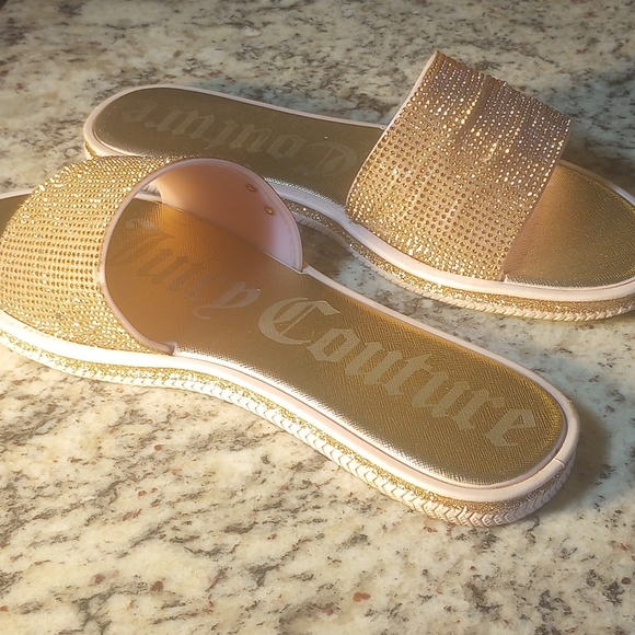 Juicy Couture rose gold slides Size 10 - Picture 3 of 4